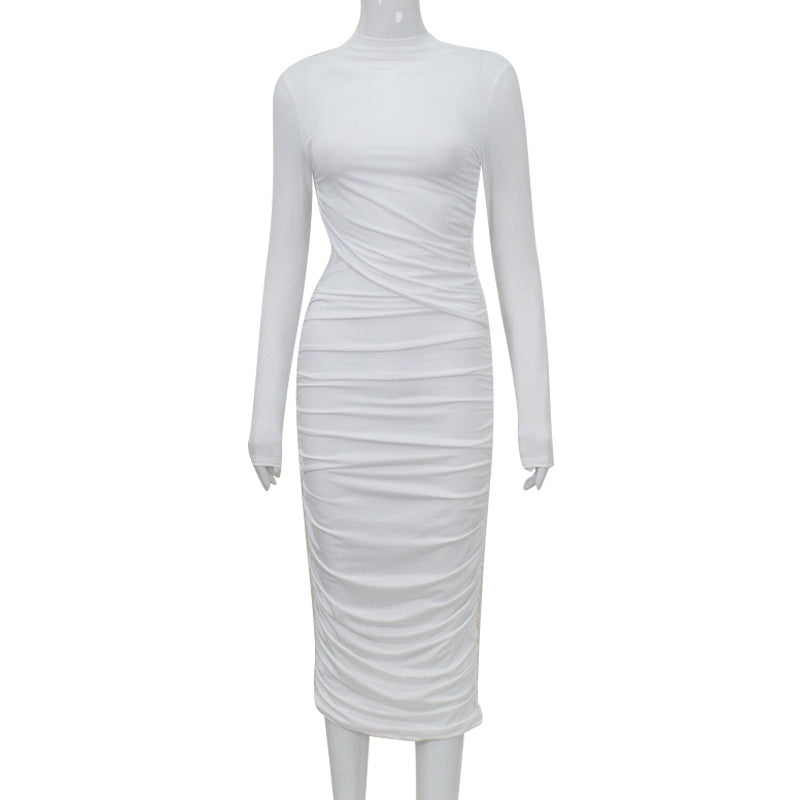 Women's Pleated Cut-Out Party Dress