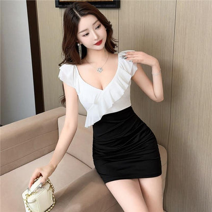 Womens Sexy Chenille Mini Dress
