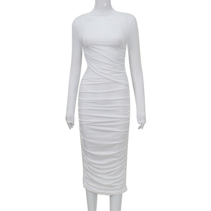Women's Pleated Cut-Out Party Dress